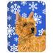 The Holiday Aisle® The Holiday Aisle Ashlynn Norwich Terrier Glass Cutting Board Glass | 0.15 H x 11.25 W in | Wayfair