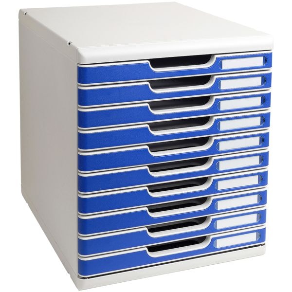 EXACOMPTA Schubladenbox »Modulo« 10 Schubladen - A4+ grau, 28.8x32x35 cm