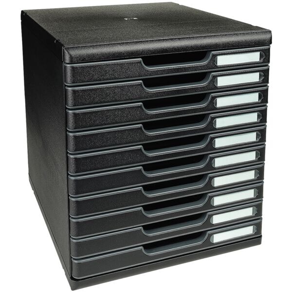 EXACOMPTA Schubladenbox »Classic Ecoblack Modulo« 10 Schubladen schwarz, 28.8x32x35 cm