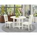 Charlton Home® Tyshawn Drop Leaf Solid Wood Rubberwood Dining Set Wood in White | Wayfair DD124AD2016445E3B1F0D33A6231D88C