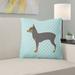 East Urban Home Toy Fox Terrier Indoor/Outdoor Throw Pillow Polyester/Polyfill blend in Blue | 18 H x 18 W x 3 D in | Wayfair