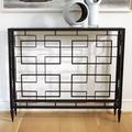 Global Views Open Block Console Metal in Black | 37 H x 43 W x 8 D in | Wayfair 9.90958