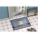 Red Barrel Studio® Camina Mastiff Brindle Welcome 27 in. x 18 in. Non-Slip Outdoor Door Mat Synthetics in Blue/White/Indigo | Wayfair