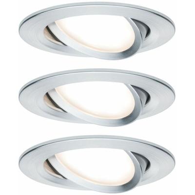 Paulmann - 93451 Nova Einbauleuchte 3er Set led led 18 w Aluminium (gedreht)