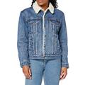 Levi's Women's Ex-Bf Sherpa Trucker Denim Jacket, Addicted to Love, L