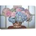 Astoria Grand Hydrangea and Peony Flower Arrangement on Table by Don Paulson - Photographic Print on Canvas in Blue/Pink | Wayfair