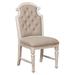 Schrimsher Dining Chair Wood/Upholstered/Fabric in Brown/White Laurel Foundry Modern Farmhouse® | 43.25 H x 22 W x 26 D in | Wayfair