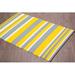 Gray/Yellow 48 x 0.15 in Indoor/Outdoor Area Rug - Ebern Designs Fiesta Premium Quick Dry Reversible Indoor/Outdoor Plastic Rug Leather | Wayfair