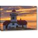 Breakwater Bay 'Washington, San Juan Islands Patos Lighthouse' Photographic Print on Wrapped Canvas in Gray/Orange | 11 H x 16 W x 1.5 D in | Wayfair