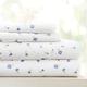 Linen Market 4 Piece Patterned Sheet Set, Full, Soft Floral Light Blue