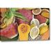 World Menagerie Mexico, Tecate Display of Fruit & Grains by Don Paulson - Photograph Print on Canvas in Red/Yellow | 21 H x 32 W x 1.5 D in | Wayfair