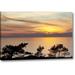 Millwood Pines 'Use, California, La Jolla Sunset on Ocean' Photographic Print on Wrapped Canvas in Black/Orange | 11 H x 16 W x 1.5 D in | Wayfair
