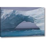 World Menagerie 'South Georgia Island, Iris Bay Iceberg Bridge' Photographic Print on Wrapped Canvas in Blue/Gray | 10 H x 16 W x 1.5 D in | Wayfair