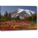 Millwood Pines 'Wa, Mount Rainier Np, Deer Grazing' Photographic Print on Wrapped Canvas in Green/Red | 16 H x 24 W x 1.5 D in | Wayfair