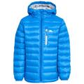 Trespass Kids Morley Compact Pack Away Warm Waterproof Winter/Rain Jacket/Outdoor Jacket with Hood - Blue, 5/6