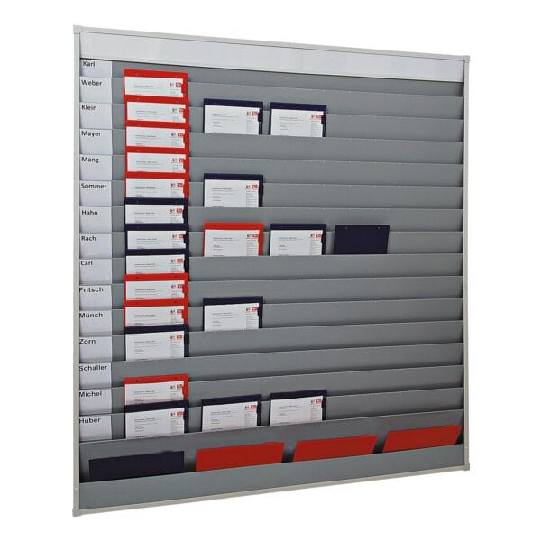 EICHNER Planungstafel mit auswechselbarer Kopfleiste für 15 Mitarbeiter Image