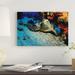 East Urban Home A Hawksbill Sea Turtle Resting Under A Reef In Cozumel, Mexico by Brent Barnes - Wrapped Canvas Print Canvas | Wayfair