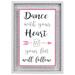 Winston Porter Totteridge Dance Heart Box Sign Decorative Plaque Wood in Brown/Gray/Pink | 7 H x 5 W x 1.25 D in | Wayfair