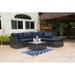 Panama Jack Outdoor Graphite 6 Piece Rattan Sunbrella Sectional Seating Group w/ Cushions in Gray | Wayfair PJO-1601-GRY-6SEC-GL/SU-726