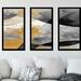 Orren Ellis Grey & Gold Fantasy II - Picture Frame Print Multi-Piece Image Plastic/Acrylic in Yellow | 25.5 H x 40.5 W x 1 D in | Wayfair