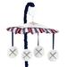 Sweet Jojo Designs Baseball Patch Musical Mobile Fabric in Blue/Red | 25 H x 19 W x 11 D in | Wayfair Mobile-BaseballPatch