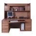 Loon Peak® Laforce 42" H x 77" W Desk Hutch Wood in Brown | 42 H x 77 W x 12 D in | Wayfair 6E75AB46F97648E48B93DFD3D803501B