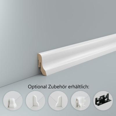 Südbrock - Fußleisten / Sockelleisten 'Mainz' (mdf foliert / 722.431) - weiß Image