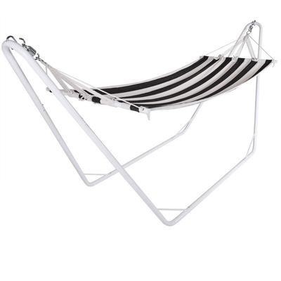 Deuba - detex® Hängematte mit Gestell 150kg Belastbarkeit Schnellverschlüsse 100% Baumwolle Outdoor Image