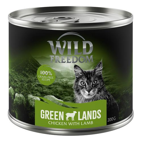 12 x 200g Green Lands, Lamm & Huhn Wild Freedom getreidefreies Katzenfutter nass