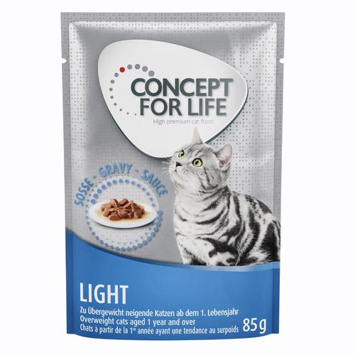 48 x 85 g Concept for Life Light in Soße Katzenfutter Nass