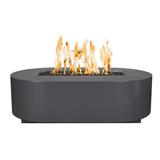 The Outdoor Plus Bispo Steel Fire Pit Steel in Gray | 15 H x 48 W x 28 D in | Wayfair OPT-BSPPC48-GRY-LP