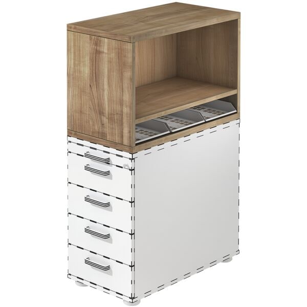OTTO Office Premium Aufsatz-Regal für Standcontainer »Otto Office Line II« braun, 42.8x53x80 cm Image