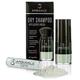 Ambiance Dry Shampoo–3-in-1 Cleans, Covers & Conceals. Absorbs Oil to Refresh Hair, Boosting Body & Shine. Covers Roots & Gray Between Colorings. (Combo- Brush + Refill, No Tint)