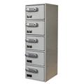 Hallowell 5 Tier 1 Wide Cell Phone Locker Metal in Gray | 31 H x 9 W x 12 D in | Wayfair UCTL192(30)-5A-E-PL