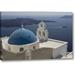 World Menagerie Greece, Santorini Church Overlooks the Aegean by Bill Young - Photograph Print on Canvas in Blue/White | Wayfair