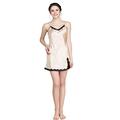 LoveSilk Women's 100% Pure Silk Sleepwear Dress Nightgown Champagne Size M