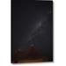 World Menagerie 'Namibia, Namib Desert, Milky Way Above Hut' Photographic Print on Wrapped Canvas in Black/Brown | 32 H x 21 W x 1.5 D in | Wayfair
