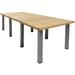 9' x 4' Solid Wood Conference Table with Industrial Steel Legs