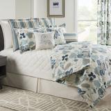 Winston Porter Leeman Floral Comforter Set Polyester/Polyfill/Cotton in Blue/White | Daybed Comforter + 2 Shams | Wayfair