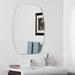 Sydney Frameless 23 1/2" x 31 1/2" Oval Vanity Wall Mirror