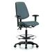 Symple Stuff Beckett Ergonomic Drafting Chair Upholstered/Metal in Gray/Black/Brown | 43 H x 27 W x 25 D in | Wayfair