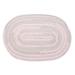 White 36 x 36 in Area Rug - Harriet Bee Banneker Hand-Braided Pink/Gray Area Rug Polyester/Cotton | 36 W x 36 D in | Wayfair