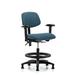 Blue Ridge Ergonomics Drafting Chair Upholstered in Black | 32.5 H x 25 W x 25 D in | Wayfair FMBCH-RG-T0-A1-BF-RG-F43