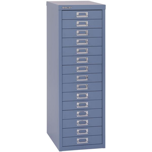 Bisley Schubladenschrank »MultiDrawer« A4, einbahnig, 15 Schübe blau, 27.9x86x38 cm