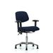 Symple Stuff Kalyn Task Chair Upholstered/Metal in Blue/Black/Brown | 30 H x 27 W x 25 D in | Wayfair 7E7511CD09884CFBA098F562D40158D2
