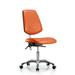 Symple Stuff Evie Task Chair Upholstered/Metal in Orange/Brown | 36.5 H x 24 W x 25 D in | Wayfair EBBCD76888654AE69A5B8DCF60B61856