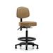 Symple Stuff Sybil High Bench Height Adjustable Lab Stool Plastic/Metal in Gray/Brown | 49.25 H x 25 W x 25 D in | Wayfair