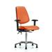 Symple Stuff Octavia Ergonomic Task Chair Upholstered/Metal in Orange/Brown | 38.5 H x 27 W x 25 D in | Wayfair F3C761F9DE3A4CA8AB7A3DE155677BE4