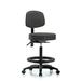 Symple Stuff Sybil High Bench Height Adjustable Lab Stool Plastic/Metal in Gray/Brown | 49.25 H x 25 W x 25 D in | Wayfair