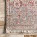 White 36 x 0.25 in Area Rug - Bungalow Rose Traditional Medallion Distressed Performance Red Rug Polyester | 36 W x 0.25 D in | Wayfair